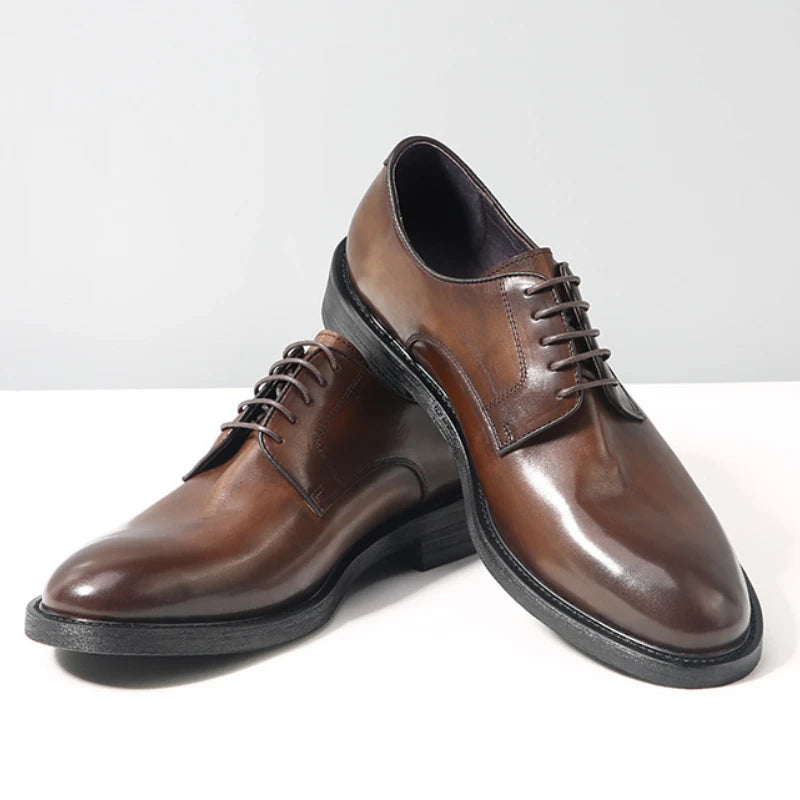 Men's Genuine Leather Handmade British Style Dress Shoes